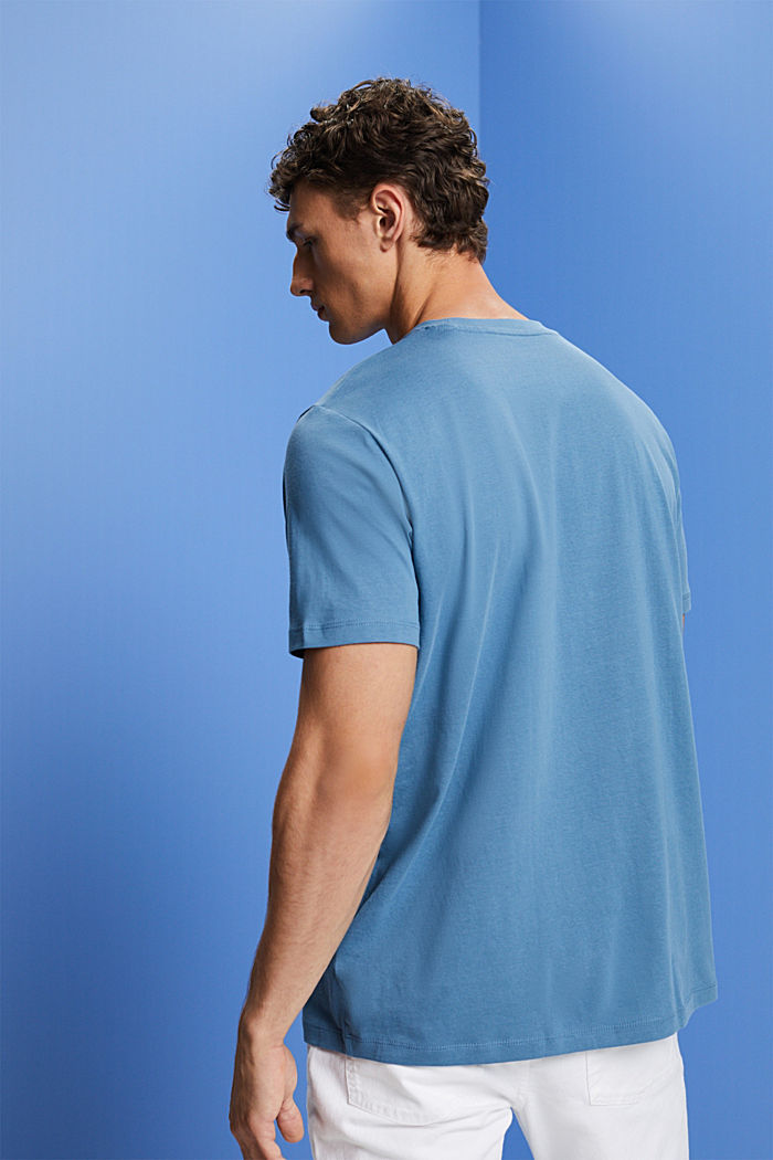 T-shirt in jersey con logo, BLUE, detail image number 3