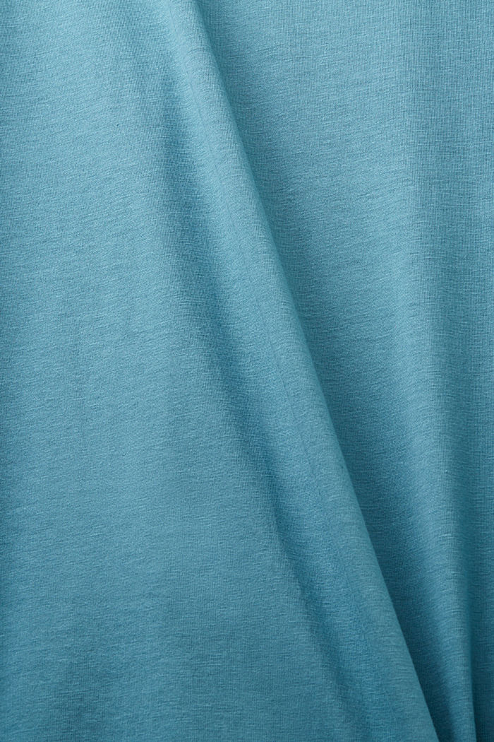 T-shirt in jersey con logo, TURQUOISE, detail image number 5