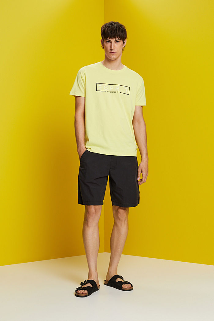 Jersey T-shirt with a logo, YELLOW, detail image number 2