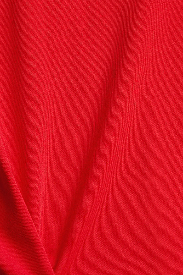 Jersey-T-Shirt aus 100% Pima Baumwolle, RED ORANGE, detail image number 4