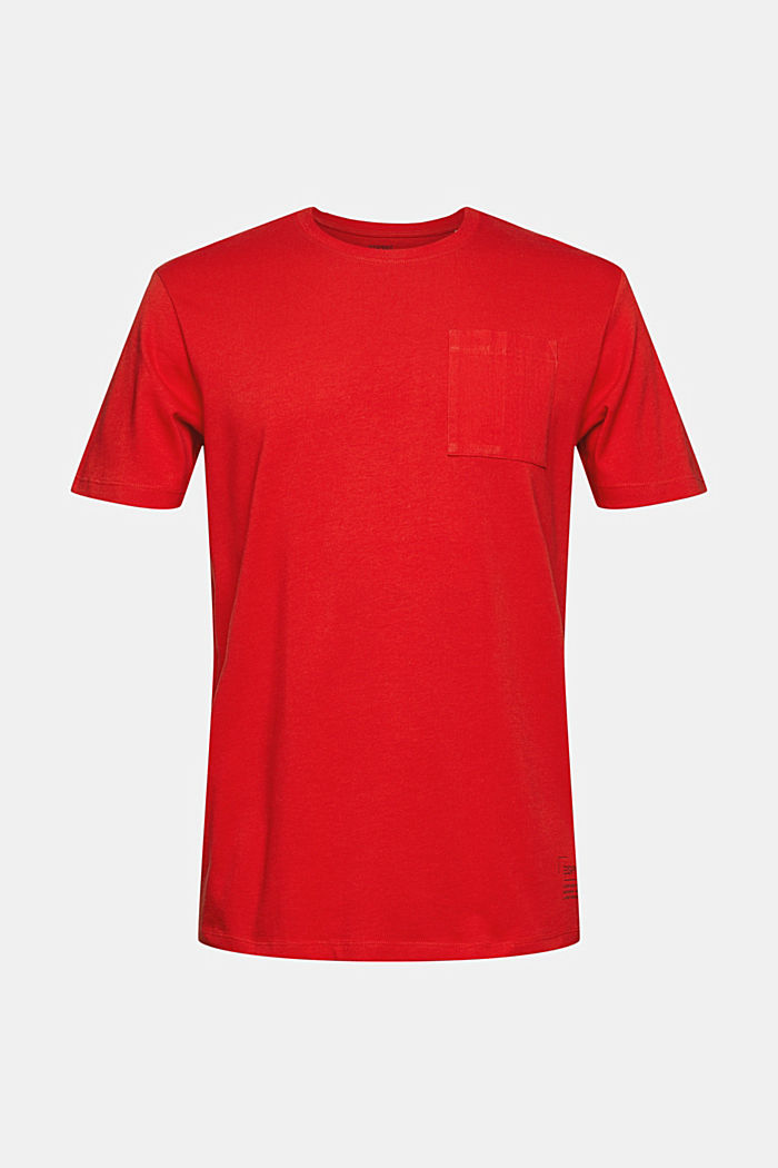 Jersey-T-Shirt aus 100% Pima Baumwolle, RED ORANGE, detail image number 6