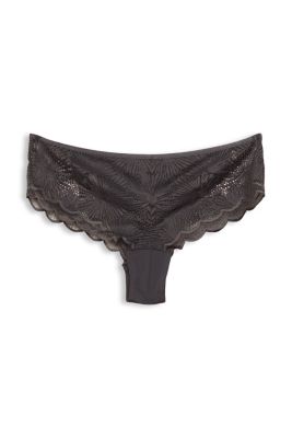 ESPRIT En matière recyclée : shorty brésilien à dentelle