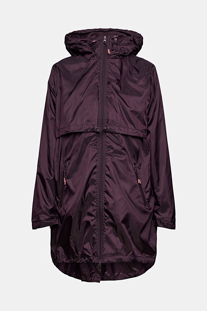Jackets outdoor woven, AUBERGINE, overview