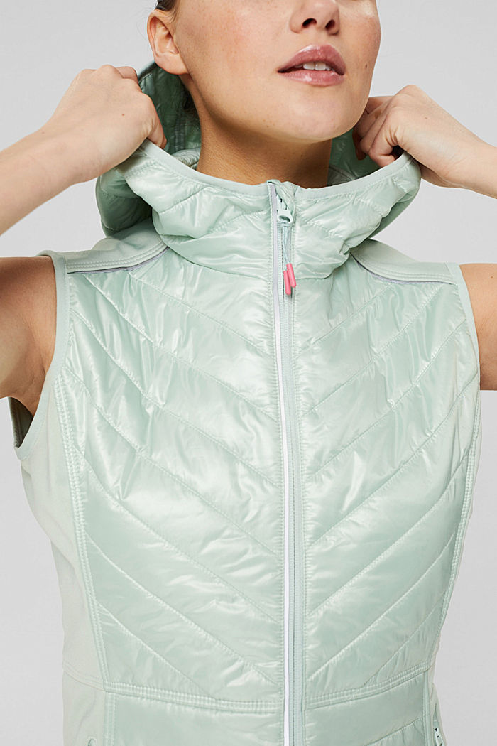Vests outdoor woven, PASTEL GREEN, detail image number 2