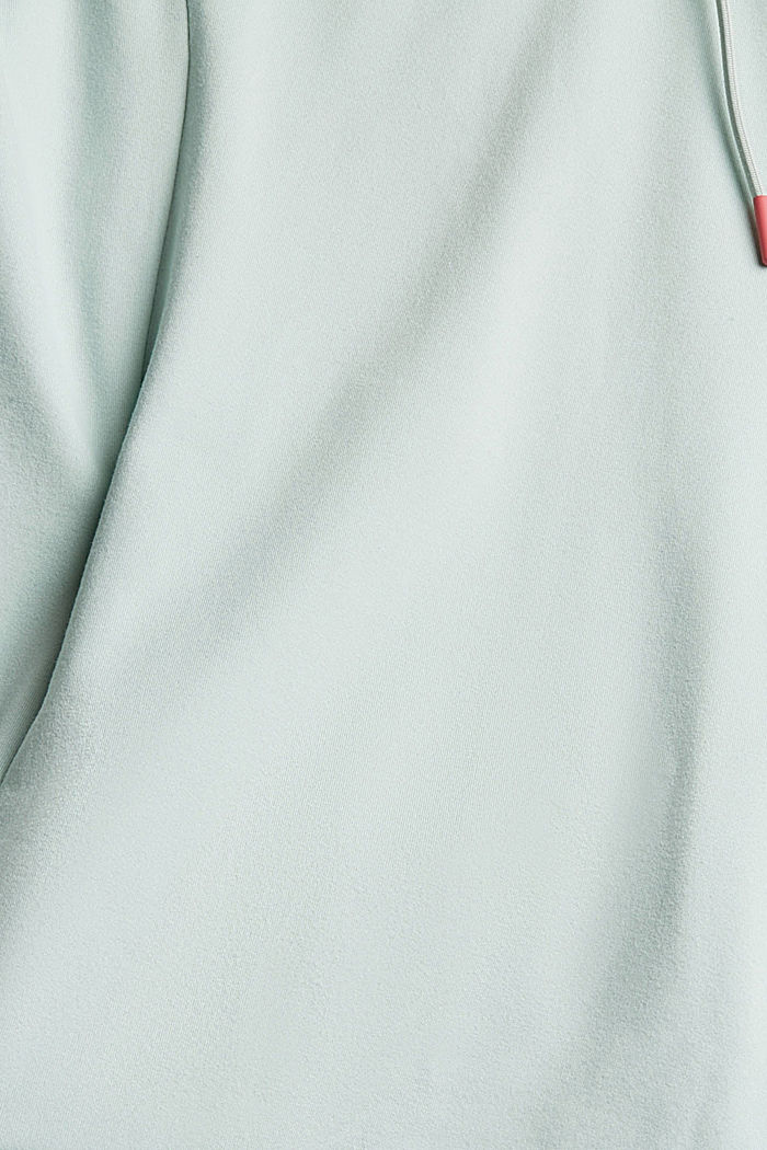 Made of recycled material: active sweatshirt with E-DRY, PASTEL GREEN, detail image number 4