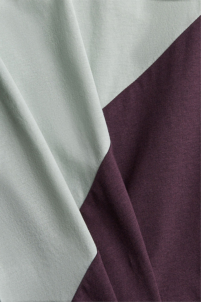 Colorblocking-Shirt aus Bio-Baumwoll-Mix, PASTEL GREEN, detail image number 4