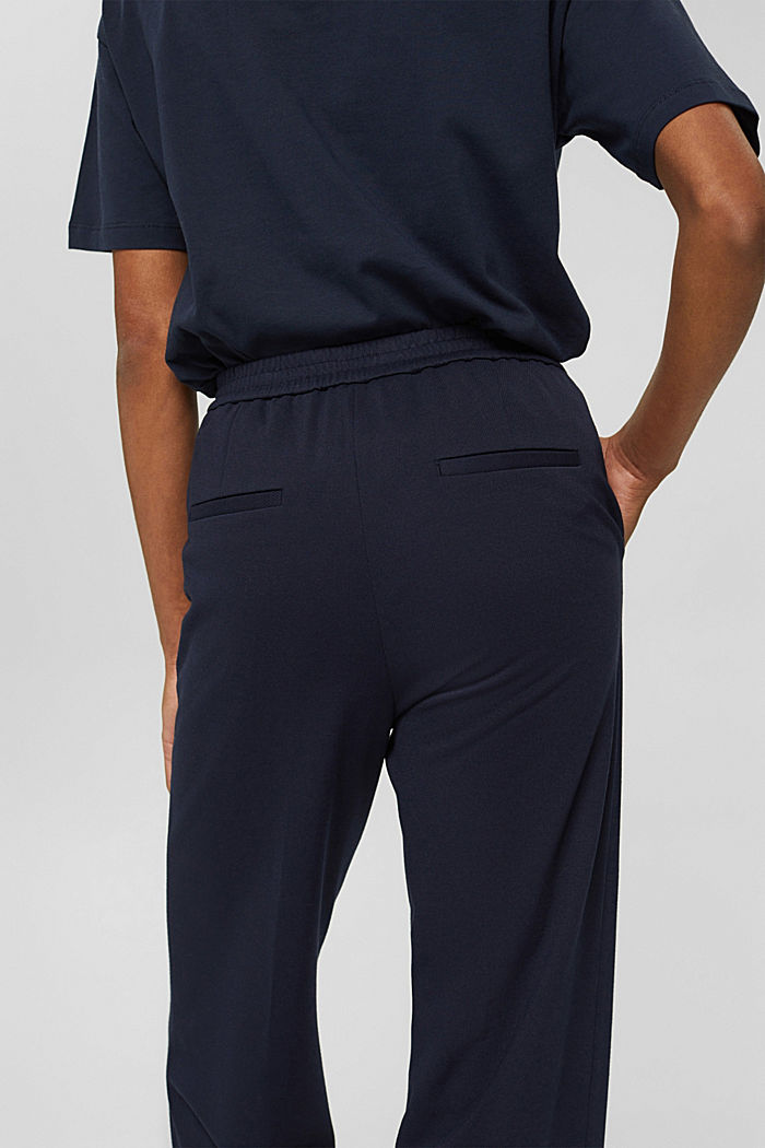 Stretch trousers with an elasticated waistband, NAVY, detail image number 5