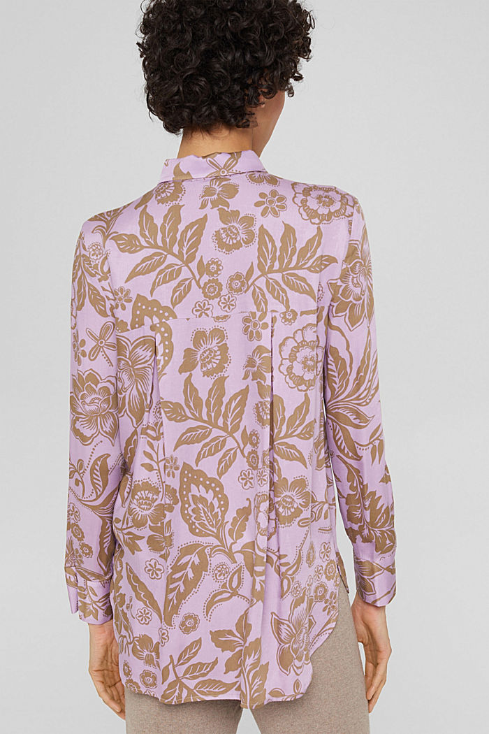 Bluse mit floralem Print, LENZING™ ECOVERO™, LILAC, detail image number 3