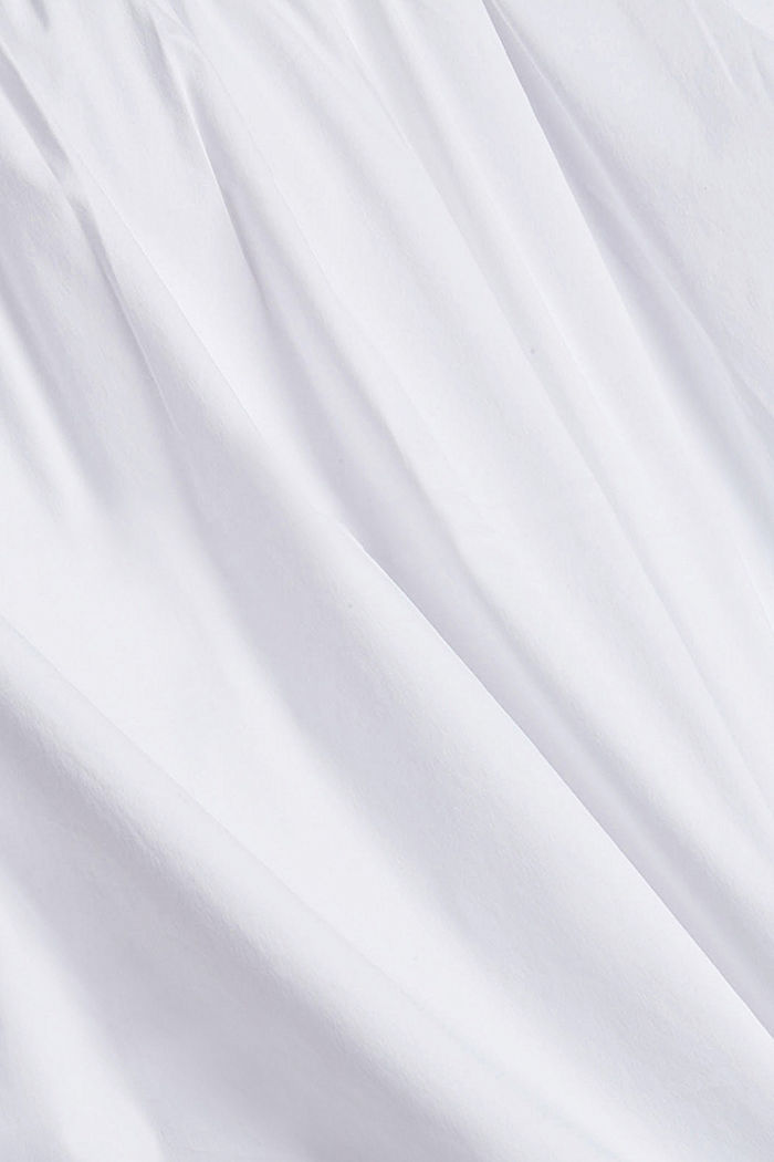 Blusa con ruches sulle maniche, WHITE, detail image number 4