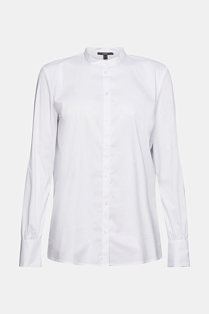 Blusa con ruches sulle maniche, WHITE, detail image number 7