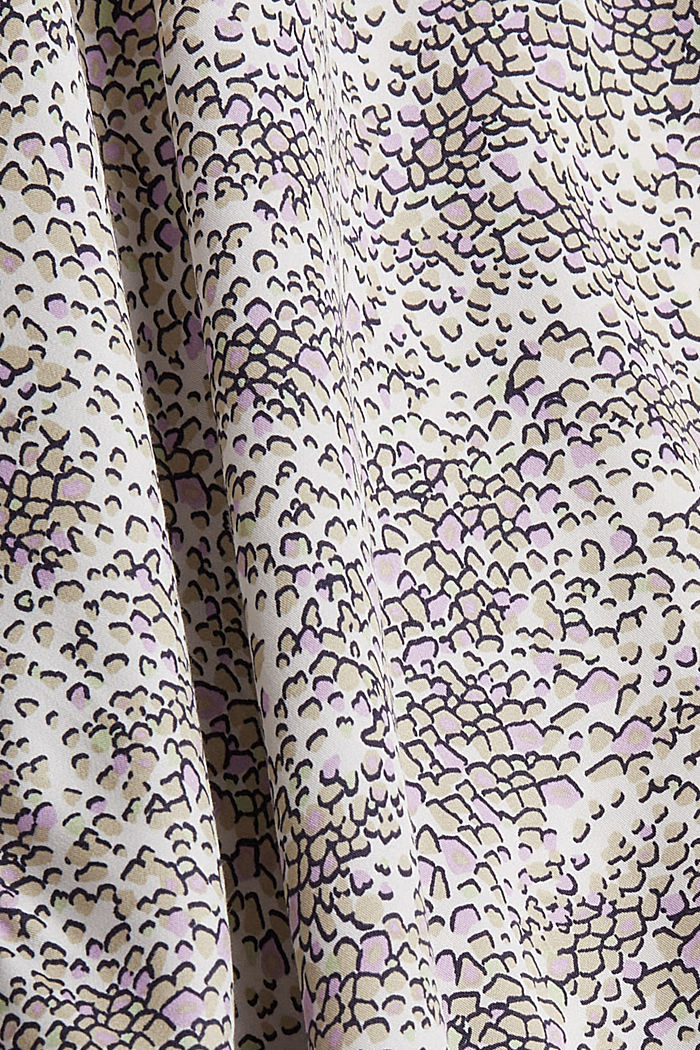 Short-sleeved blouse with a print, LENZING™ ECOVERO™, OFF WHITE, detail image number 4