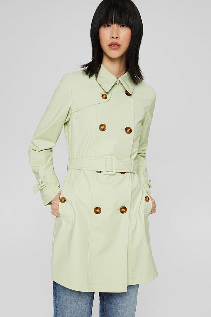 Coats woven regular fit, PASTEL GREEN, detail image number 0