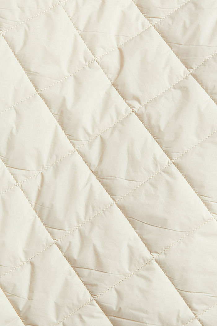 Made of recycled material: Quilted jacket with zip, LIGHT BEIGE, detail image number 4