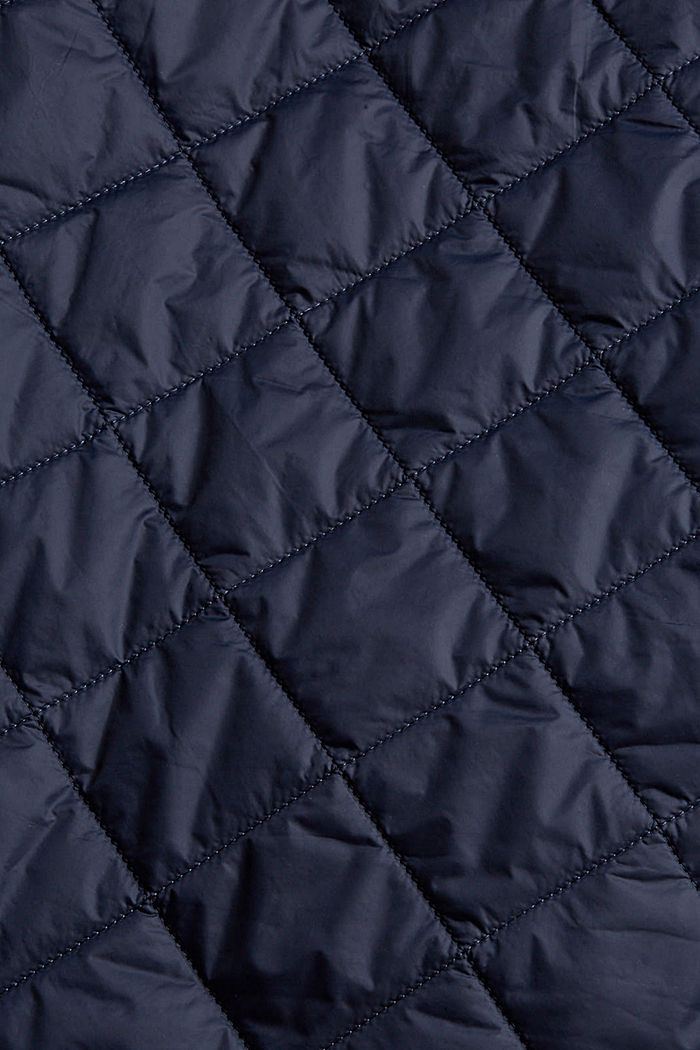 Made of recycled material: Quilted jacket with zip, NAVY, detail image number 4
