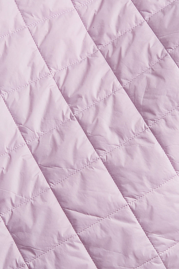 Made of recycled material: Quilted jacket with zip, LILAC, detail image number 4
