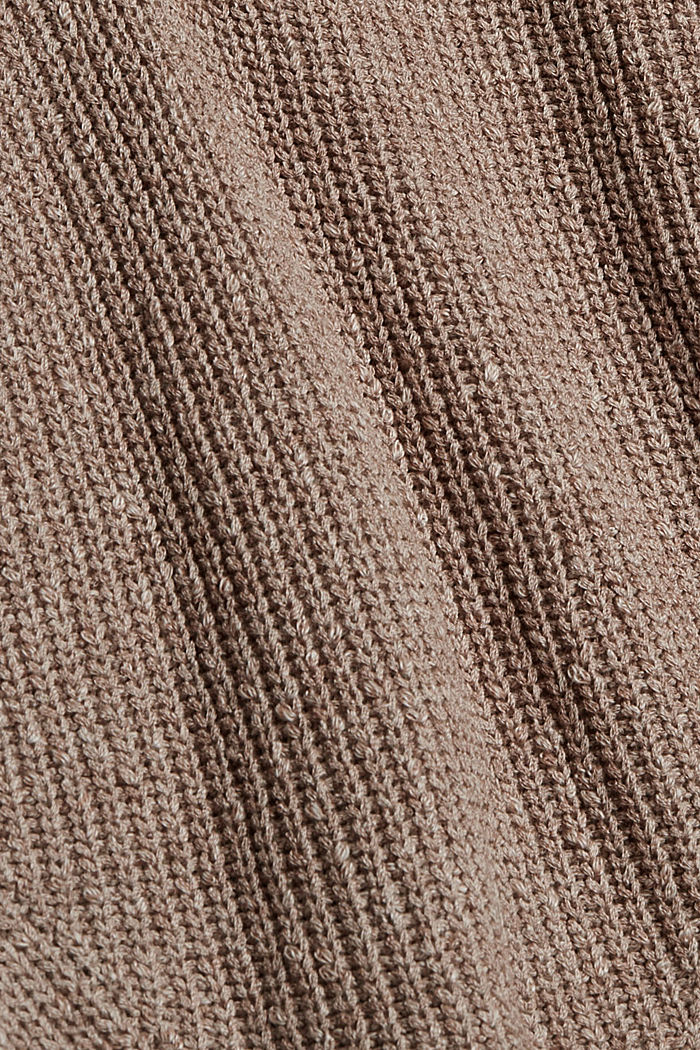 Grofgebreide trui van een katoenmix, TAUPE, detail image number 4