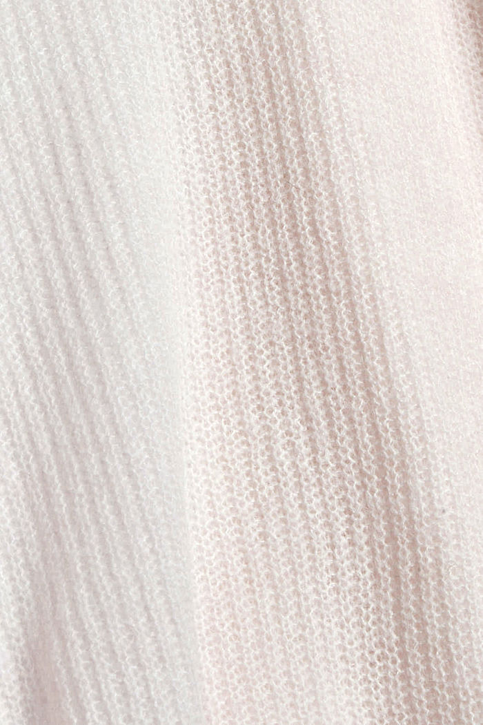 Con lana e alpaca: cardigan effetto incrociato, LIGHT PINK, detail image number 4