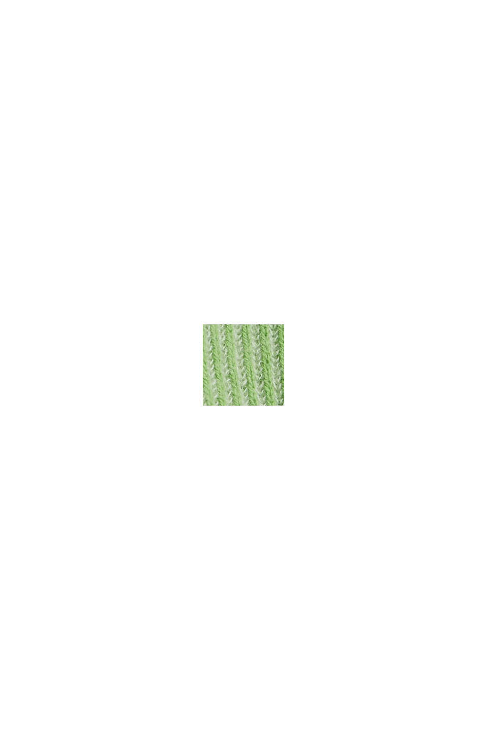Pulovr z žebrované pleteniny, ze směsi s vlnou a alpakou, GREEN, swatch