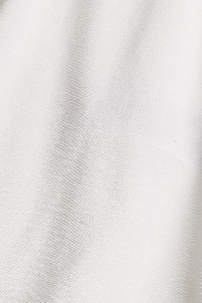 T-shirt met print, van een mix met biologisch katoen, OFF WHITE, detail image number 4