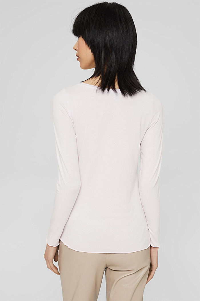 Long sleeve top made of blended organic cotton, LIGHT PINK, detail image number 3