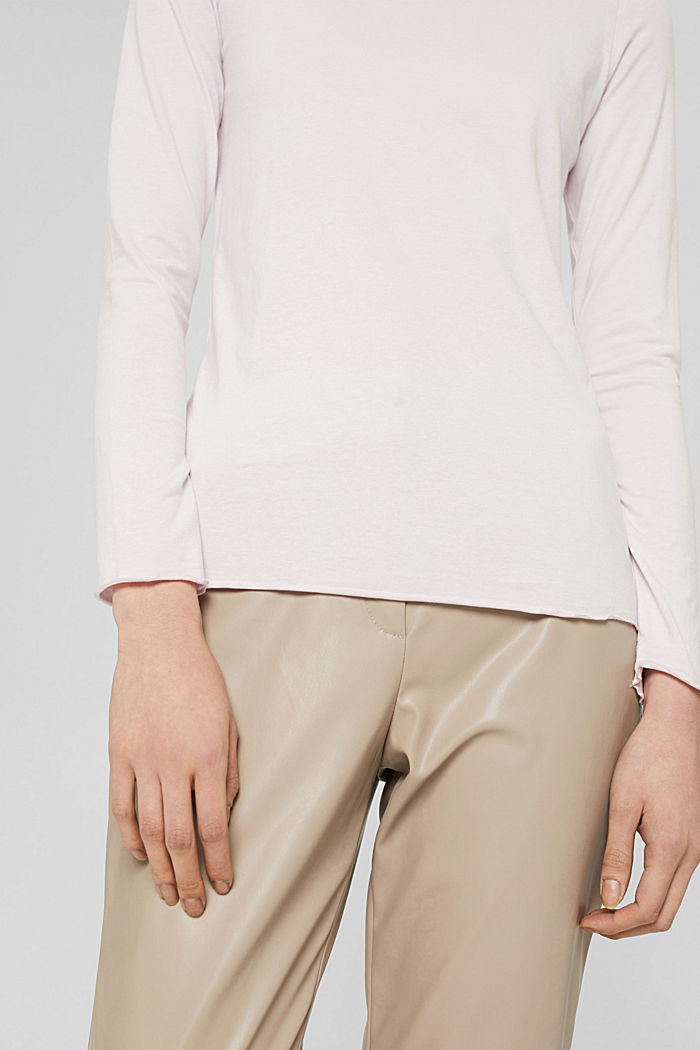 Long sleeve top made of blended organic cotton, LIGHT PINK, detail image number 2