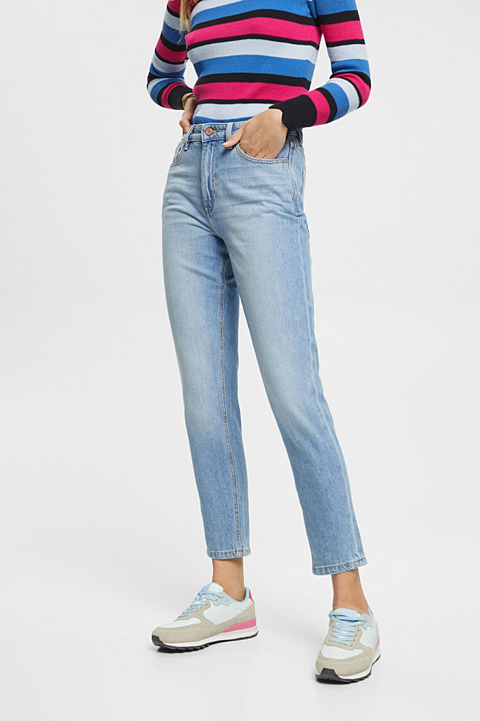 High-rise mom jeans, BLUE MEDIUM WASHED, detail-asia image number 0