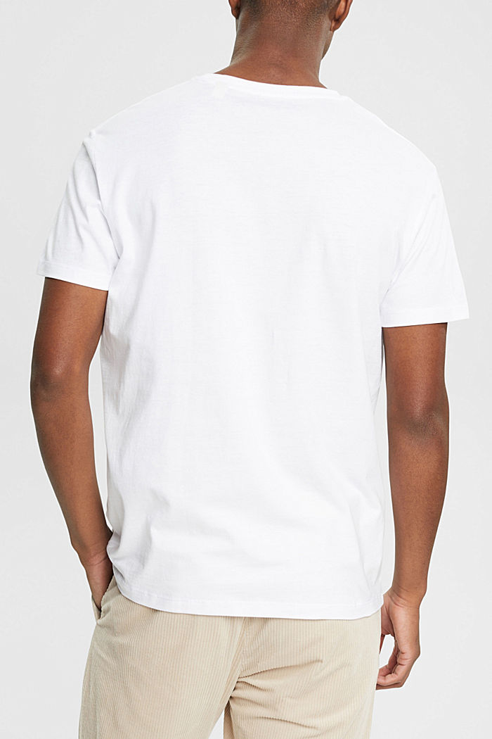 T-shirt with chest print, WHITE, detail-asia image number 3