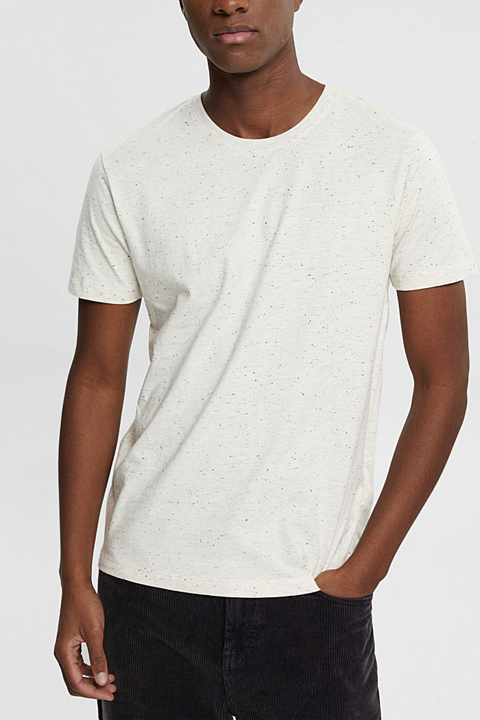 混色針織 T 恤, 白色, detail-asia image number 0