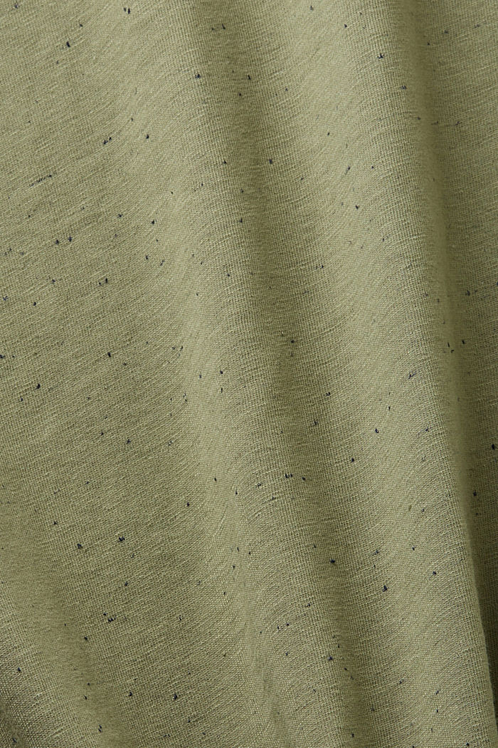 混色針織 T 恤, 淺卡其色, detail-asia image number 5