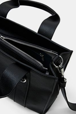 Faux leather shoulder bag, BLACK, detail-asia image number 3