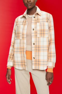 Checked shacket