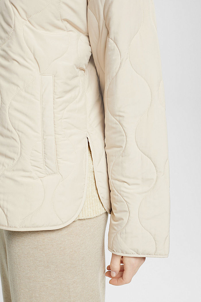 Ultra lightweight quilted bomber jacket, LIGHT TAUPE, detail-asia image number 3
