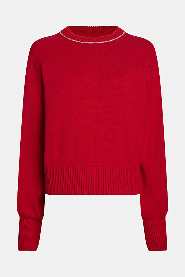 Puffed sleeved jumper with cashmere
