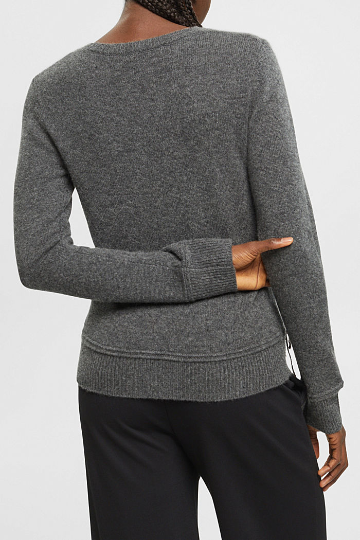 Cashmere sweater, ANTHRACITE, detail-asia image number 1