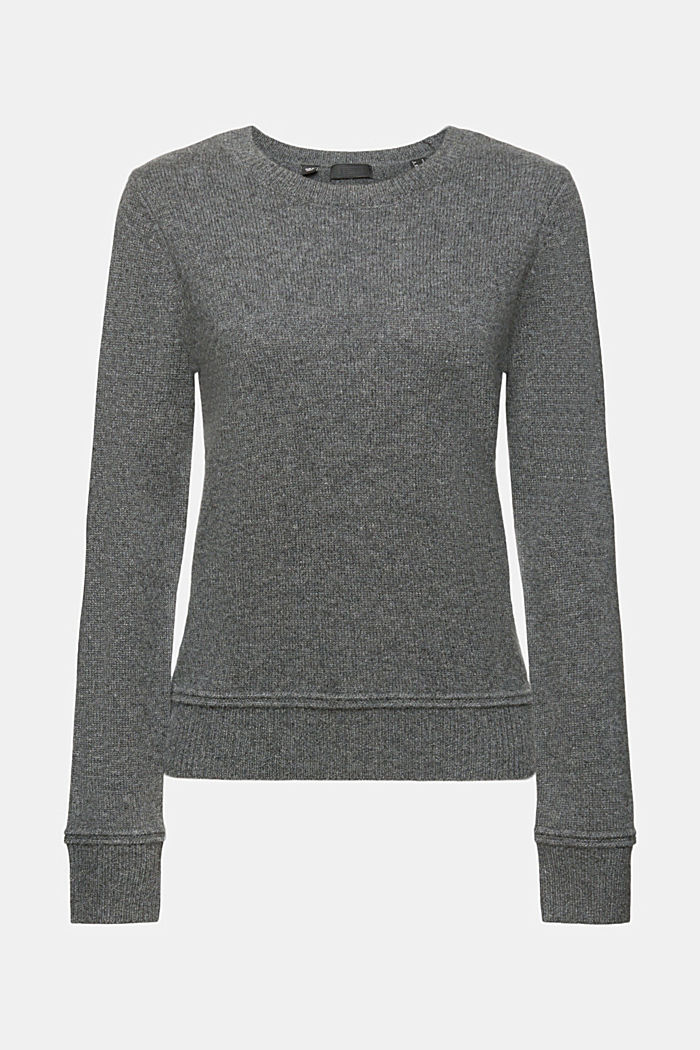 Cashmere sweater, ANTHRACITE, detail-asia image number 7