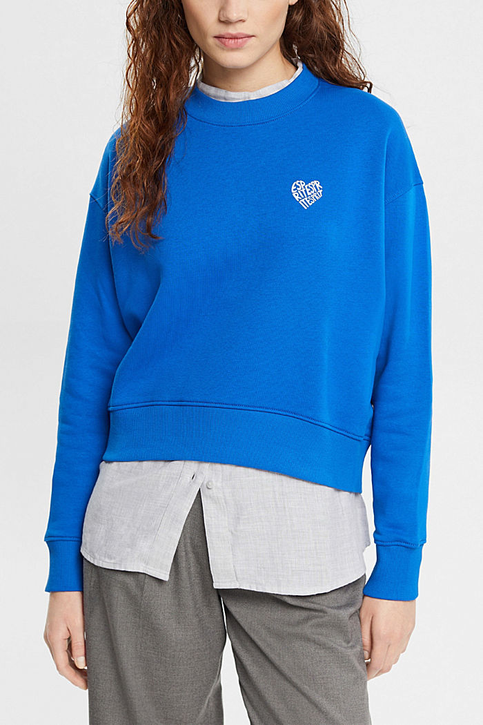 Sweatshirt with logo, BLUE, detail-asia image number 0