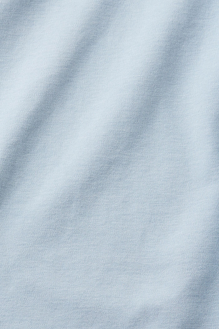 organic cotton t-shirt with embroidered logo, PASTEL BLUE, detail-asia image number 5
