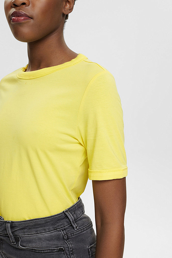 Cotton t-shirt, LIGHT YELLOW, detail-asia image number 4