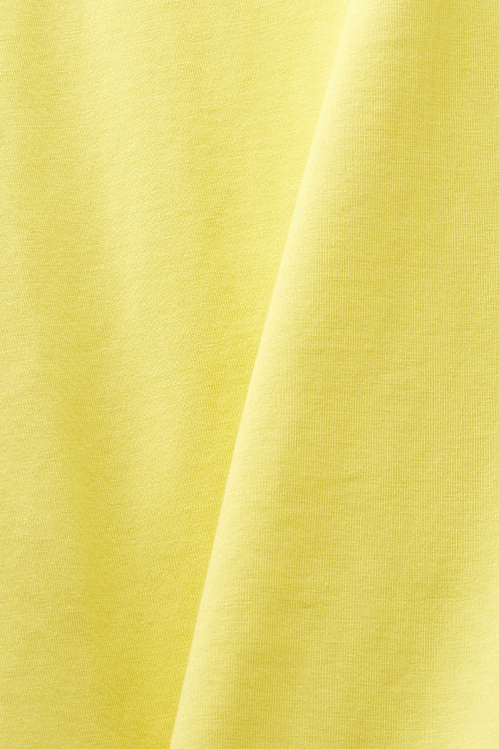 棉質 T 恤, 淺黃色, detail-asia image number 5