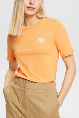 Cotton t-shirt with heart-shaped logo