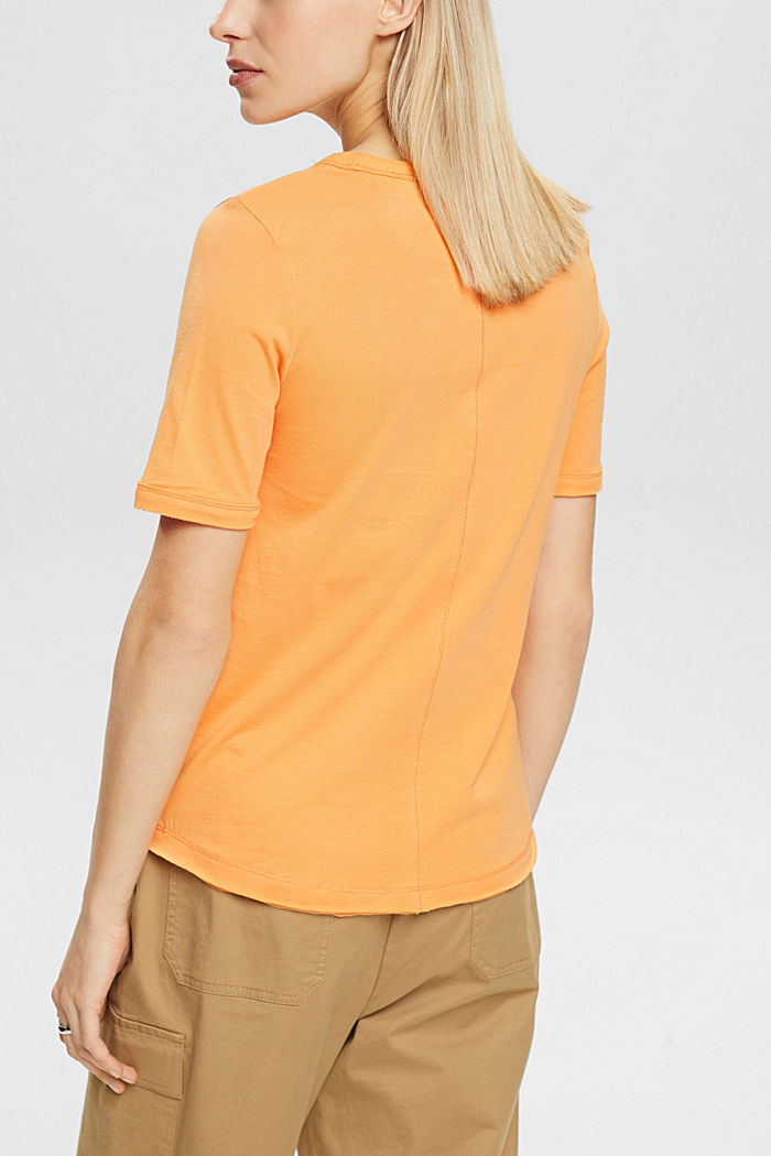 Cotton t-shirt with heart-shaped logo, GOLDEN ORANGE, detail-asia image number 3
