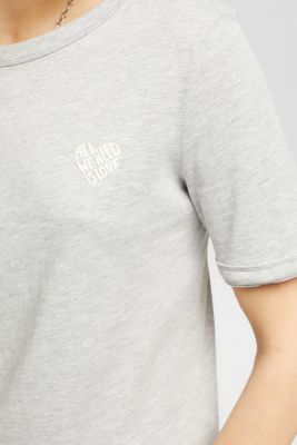 Cotton blend T-shirt, LENZING™ ECOVERO™, LIGHT GREY, detail-asia image number 2