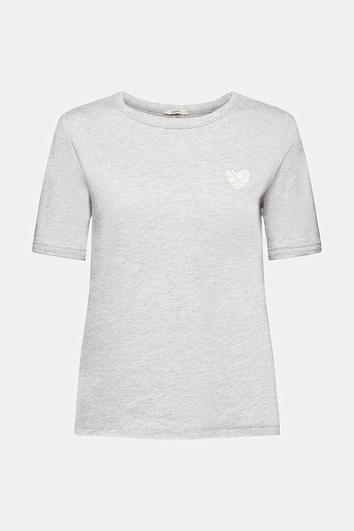 Cotton blend T-shirt, LENZING™ ECOVERO™, LIGHT GREY, detail-asia image number 6