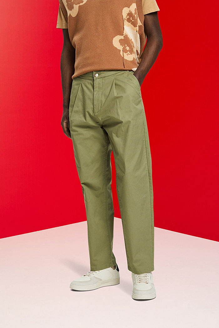 Balloon fit trousers, LIGHT KHAKI, detail-asia image number 0