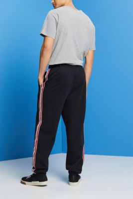 Striped Cotton Track Pants, BLACK, detail-asia image number 3