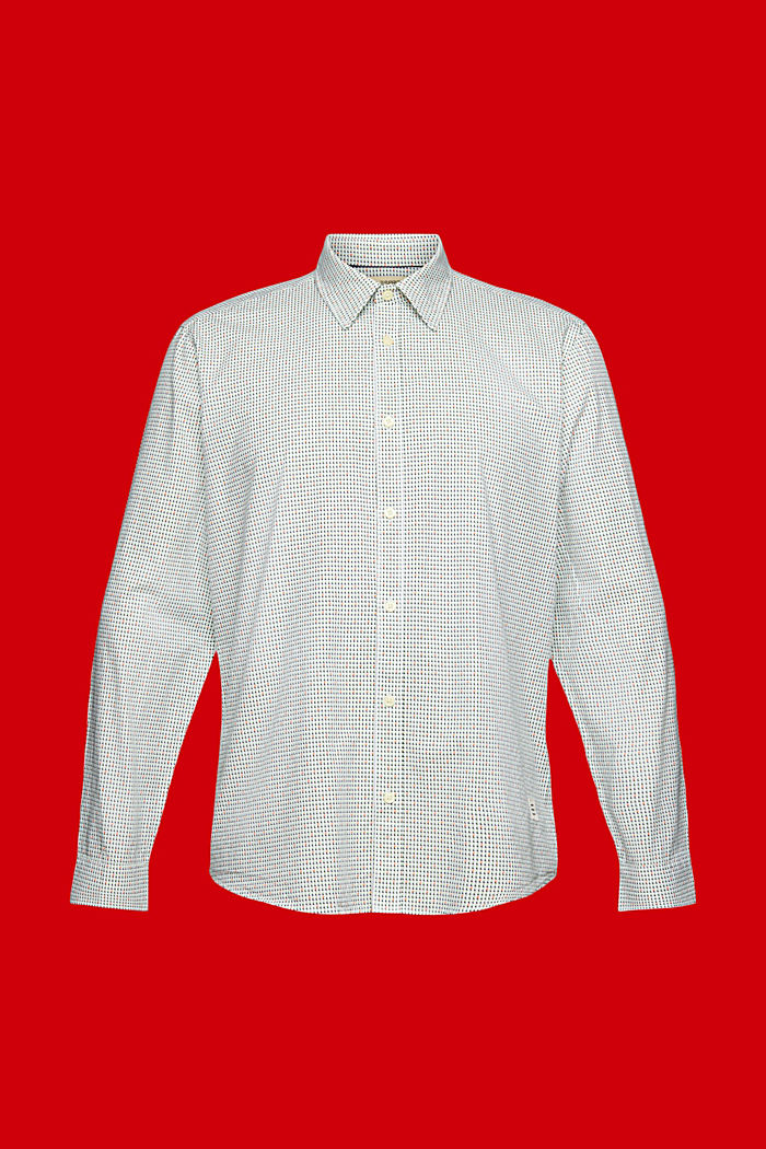 Slim fit shirt with all-over pattern, WHITE, detail-asia image number 6