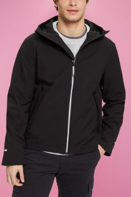Softshell jacket with a hood, BLACK, detail-asia image number 0