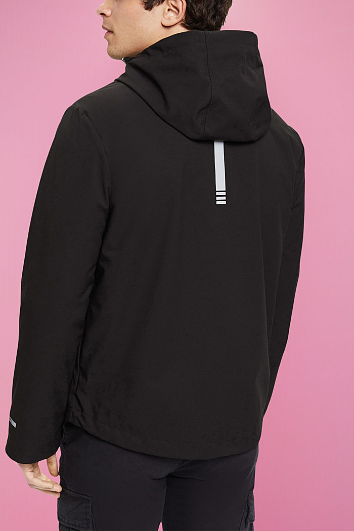 Softshell jacket with a hood, BLACK, detail-asia image number 3