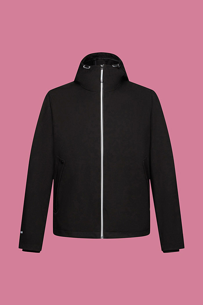 Softshell jacket with a hood, BLACK, detail-asia image number 6