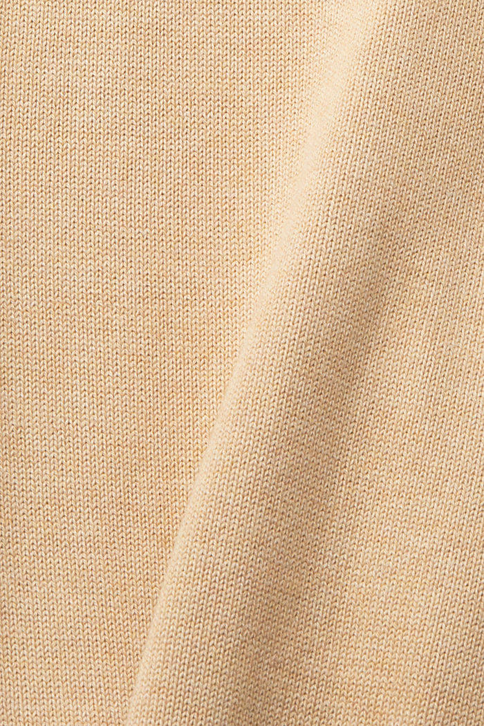 V-neck sustainable cotton cardigan, BEIGE, detail-asia image number 5
